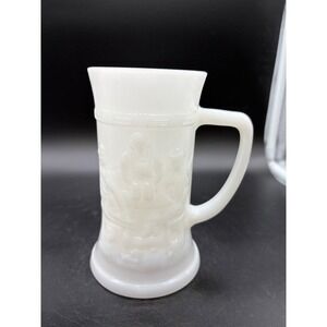Vintage Federal White Milk Glass Beer Stein